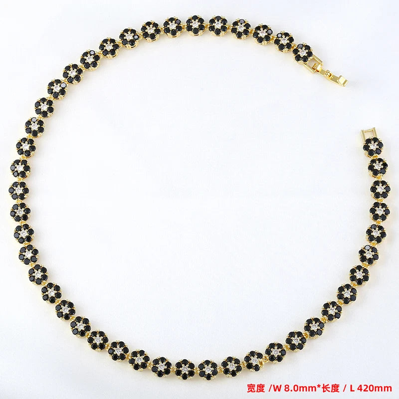 ZHUKOU Summer Dopamine Series Vibrant Colorful Flower Necklace Bracelet Wholesale:VL526 VL527