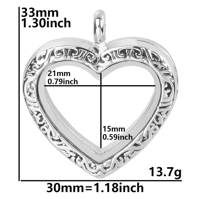10Pcs/Lot Openable Round Living Reliquary Picture Locket Pendant Glass Floating Cremation Urn Medaillon Colgantes Jewelry Making