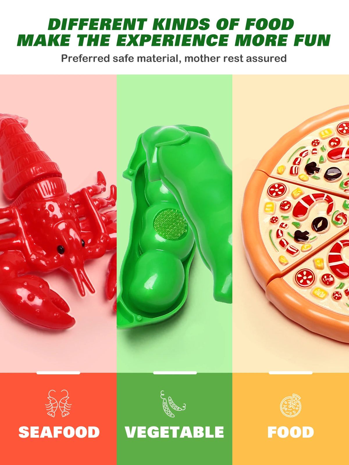 81pcs Kitchen Cute Fun Play Home Toys Simulation Fruit Kitchenware Vegetable Pizza