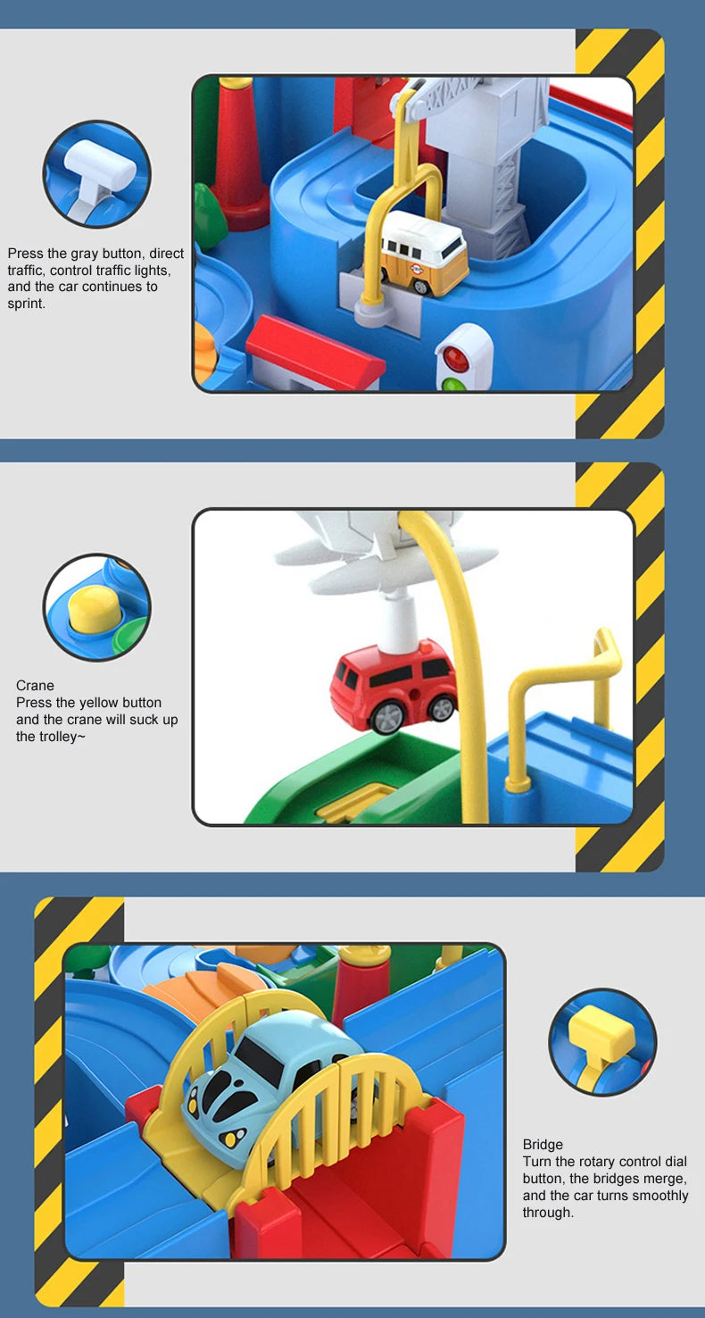 Racing Rail Car Model Space Aerospace Animals Educational Toys Children Train Track Adventure Brain Mechanical Interactive Game
