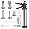 Stainless Steel Sausage Stuffer Jerky Gun Manaul Meat Syringe Home Made Homemade Sausage Tool for Home Kitchen Jerky Stuffer Kit