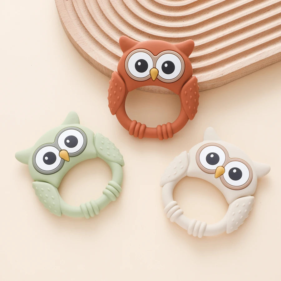 1PC Baby Silicone Teether Toys Food Grade Silicone Teething Animal Dental Teething Goods for Newborn Soothing Nursing Toys