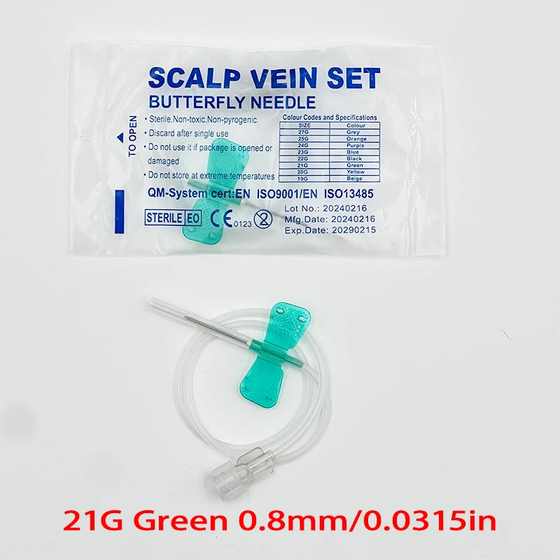 50 PCS Disposable Screw-type Butterfly Infusion Needle Double-wing Infusion Needle for Pet Care Room Suitable for Cats and Dogs