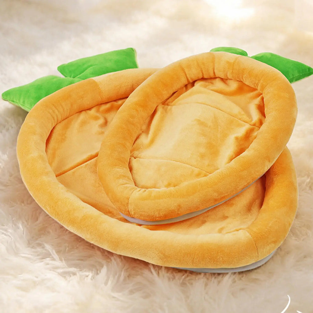 Warm Carrot Shaped Bunny Mat Soft Breathable Cute Sofa Mat for Pet Small Animal Hamster Bunny Puppy Kitty Sleeping Bed Mat