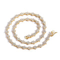 TOPGRILLZ New Honeycomb Necklace Classic 7MM Tennis Chain Hip Hop Punk Jewelry High Quality Choker Necklace For Anniversary Gift