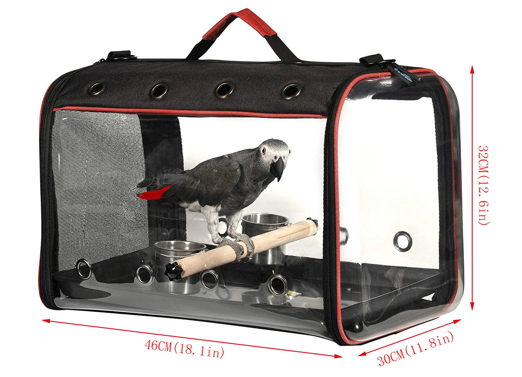 Bird Carrier Bag  Bird Travel Cage with Stand, Lightweight Backpack for Parrot, Colorday Portable Bird Travel  Lightweight  Bag,