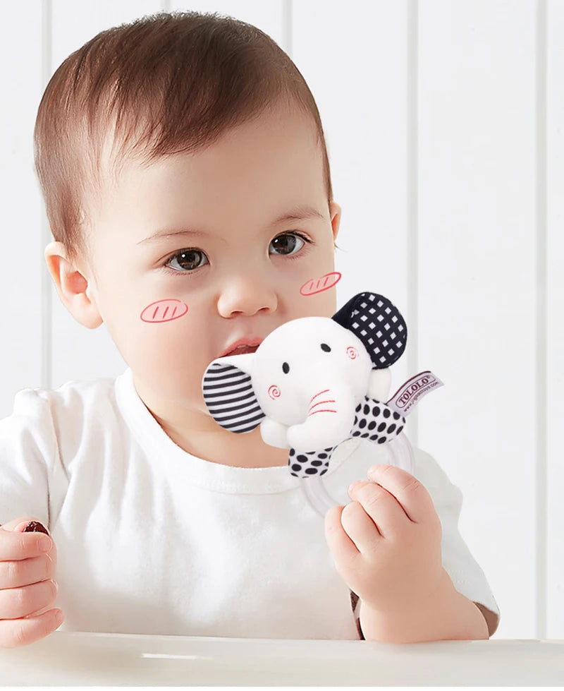 Rattles Animal Giraffe Baby Soft Stuffed Doll Teether Doll Cute Kids Infant Baby Teething Toys For Newborn Sensory Plush Toys