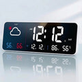 Smart Weather Clock Indoor Temp  Humidity Desk Wall Mountable Digital Alarm Clock Calendar Week Display Home Decor Gift Tuya