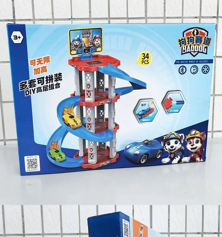 3D Children's Luxury Track Ejection Parking Lot Can Lift Multi-Layer Revolving Car Toys and Gifts！