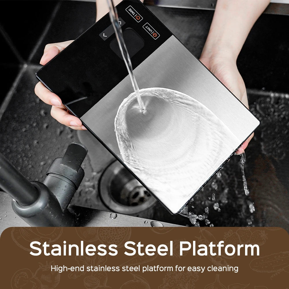 Smart Kitchen Scale Stainless Steel Food Calorie Protein Fat Carbs Nutritional Calculator 11LB/5kg Weight for Healthy Cooking