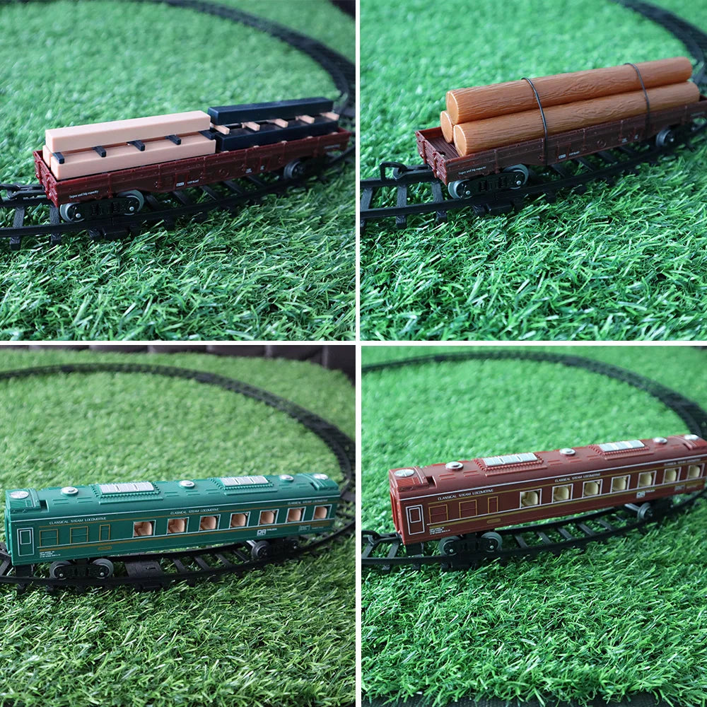 3cm Width wheel Train Track Cargo Car Carriage Wagon Model Guage Accessories DIY Toy Classic Electric Trains Rail King Trian Set