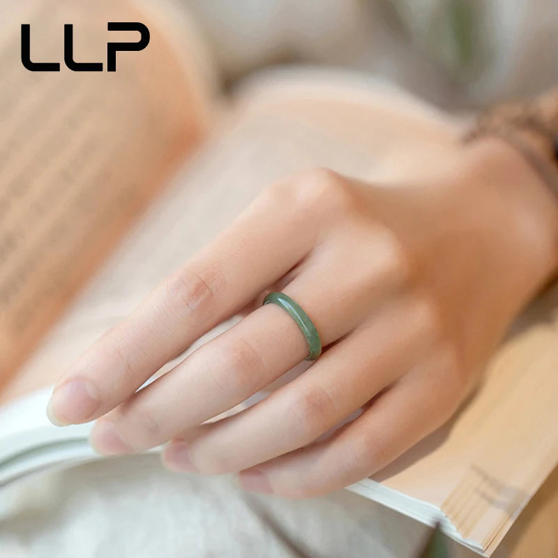 Natural A Cargo Bean Seed Emerald Ring Official Website Charm Fashion Elegant Jewelry Best-Selling Holiday Gift