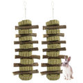 Hamster Toys Set Rabbit Mouse Natural Small Animal Wood Guinea Pig Toys Teeth Cleaning Molar Grinding Caring Chewing Toy