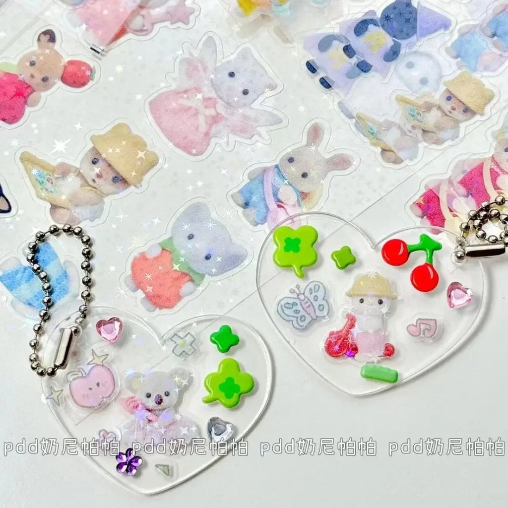 Sylvanian Families Sticker Children's Toy Kitchen Toys Girl Sylvanians Family Kids Toys for Girls Ternuries Silvania Familiy