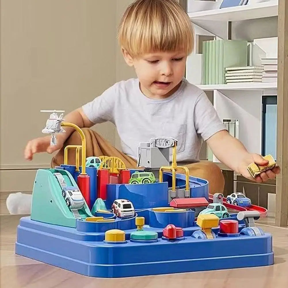 Racing Rail Car Model Educational Toys Children Track Adventure Game Brain Mechanical Interactive Train Track Adventure Game