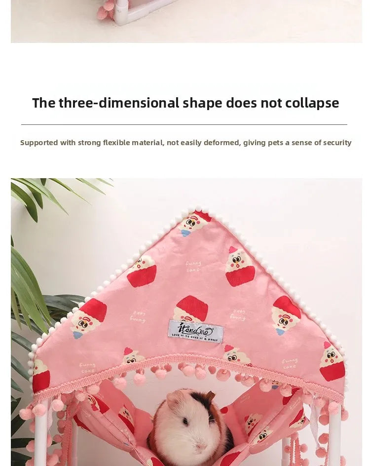 Small Pet Hammock Ferret Guinea Pig Chinchilla Dutch Pig Hanging Bed House Rat Hamster Shelter Accessories Small Animal Tent