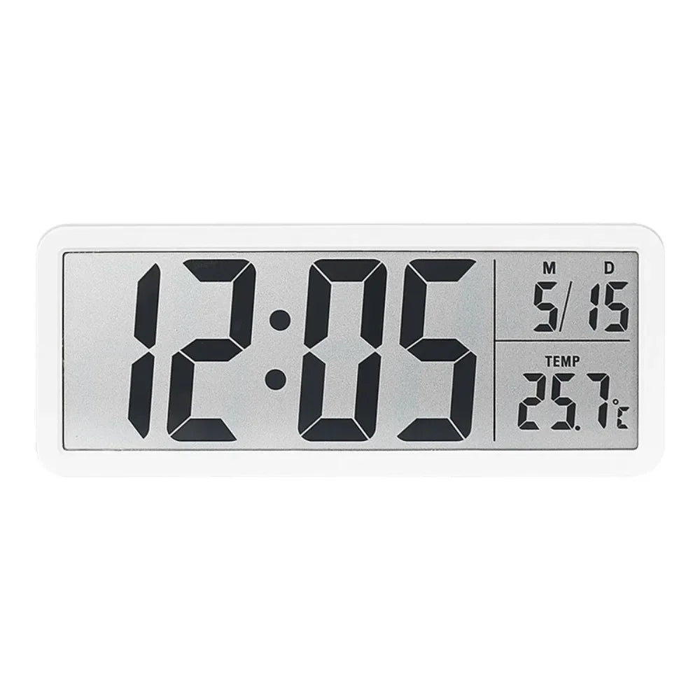 New Wall-mounted Electronic Wall Clock Multi-functional Temperature Digital LED Clocks 12/24H Voice Control Display Table Clock