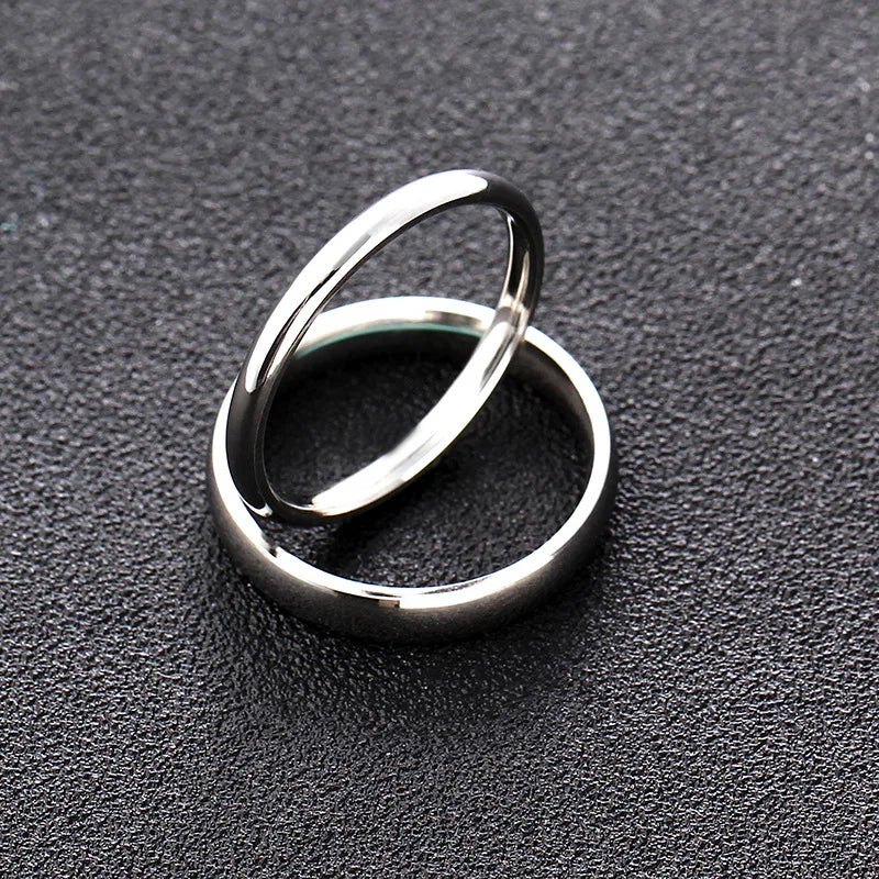 High quality titanium steel plated 18K gold ring couple ring Europe and the United States men and women 2mm4mm6mm8mm simple ring