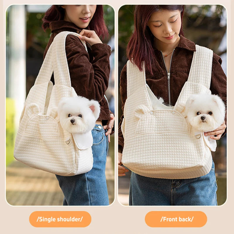 2026 New Portable Pet Backpack Small Outdoor Chest Bag Convenient For Cats Dogs To Travel Outdoors Breathable Soft Comfortable
