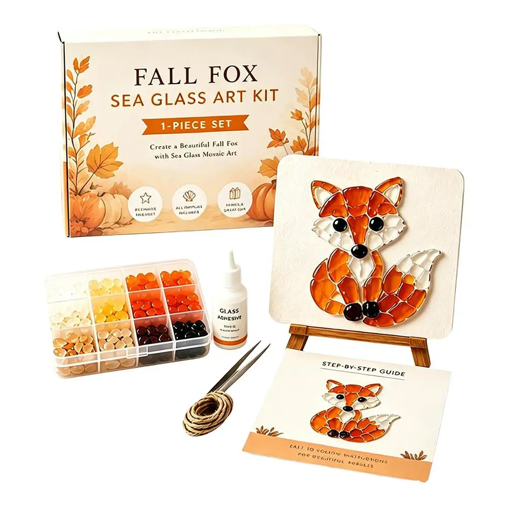 Halloween Sea Glass Mosaic DIY Art Kit for Adults Xmas Themed Seaglass Craft Set Handmade Christmas Sea Glass Art Kit Home Decor
