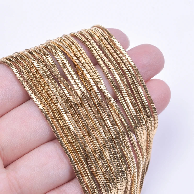 Length 45/50/60/70cm Stainless Steel Necklace For Women Men Snake Chain Neck Decor Trendy Jewelry Necklace Acier Inoxydable Gift