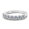 3mmx7PCS Round Moissanite Ring 18K White Gold Plated 925 Sterling Silver Fine Jewelry Wedding Engagement Rings for Women Man