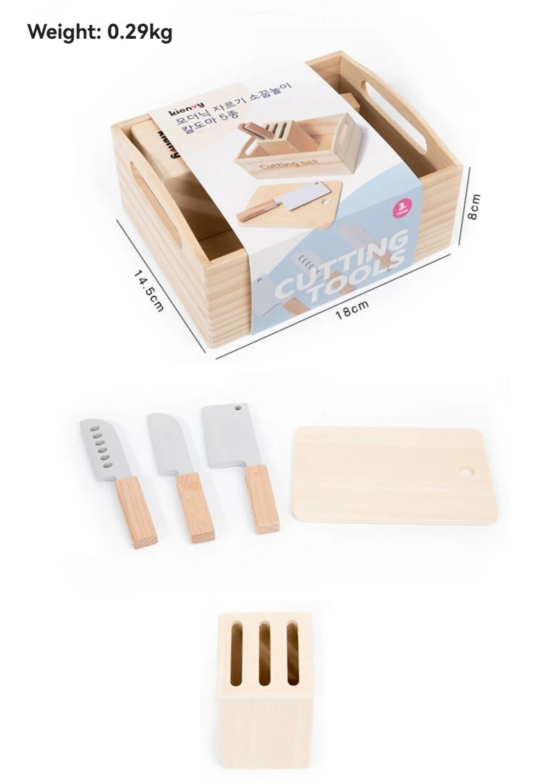 Children's Wooden Fruits and Vegetables, Joyful Play at Home Toys, Wooden Simulation Kitchen Toys, Girls Cooking Food