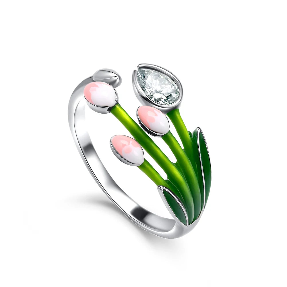 Christmas 925 Sterling Silver Crown Heart Flower Wing Zircon Sparkling Rings For Women Fine Jewelry wedding Anniversary Gifts