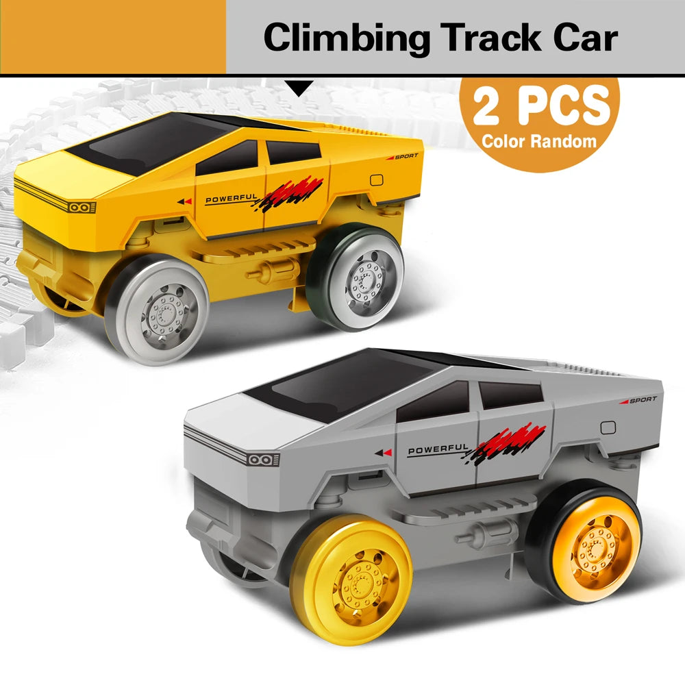Electric Dinosaur Track Train for Kids - Magic Climbing Engineering Car Puzzle Toy Anti-Gravity Boys Gift