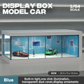 1/64 Model Parking Space  Car Parking Space with lights Simulated decoration scene (figures and cars not included)