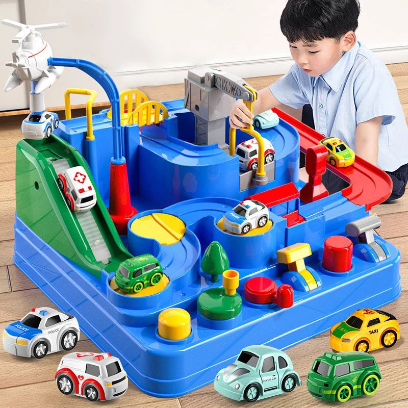 Children Racing Rail Car Model Educational Toy Track Adventure Game Brain Mechanical Interactive Train Suit Space Rocket Boy Toy