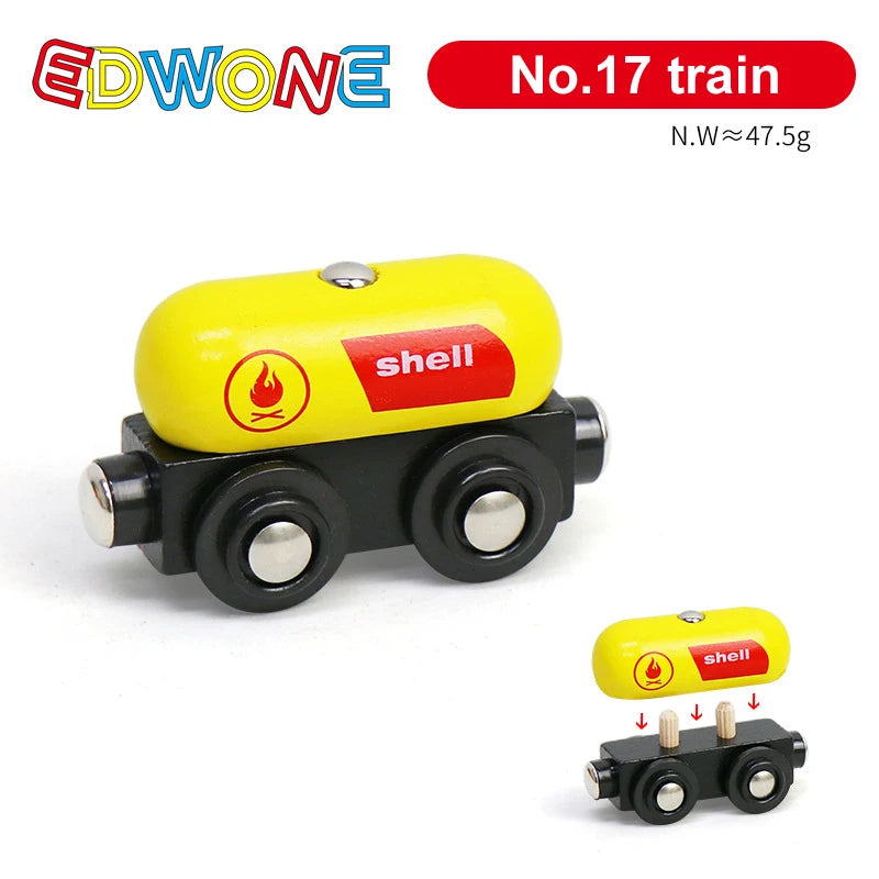 1pcs Magnetic Train Toys Wooden Train Locomotive Car Truck Railway Accessories Fit for Wooden Tracks Toys Gifts