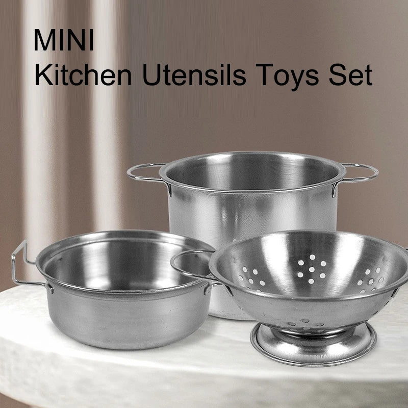 Kitchen Set Pretend Play Simulated Kitchen Toy Children Role Playset Cooking Set Educational Gift for Kids Girls Boy