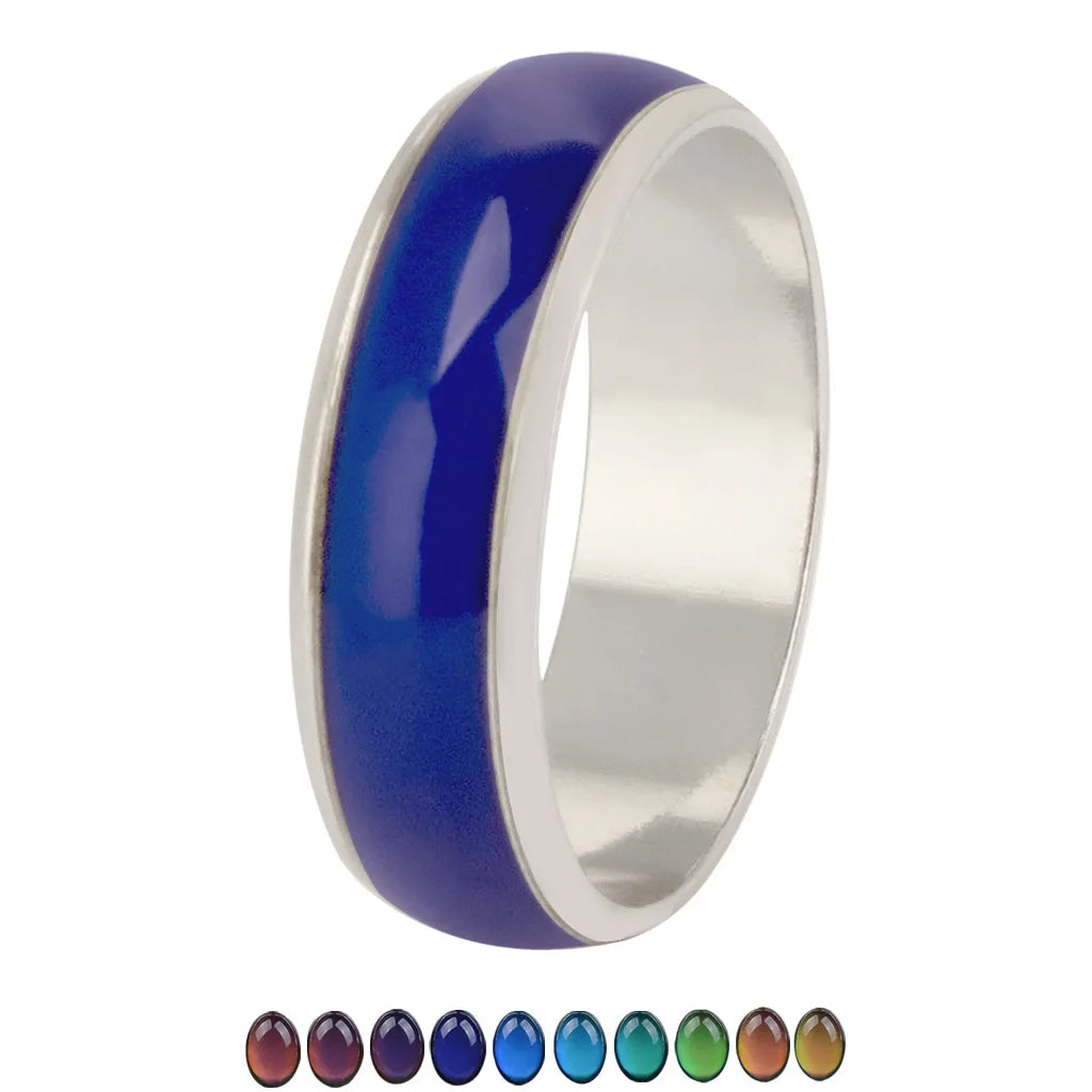20/50/100pcs/lot Temperature Change Emotion Feeling Mood Rings Set For Women Men Mixed Size Round Finger Ring Jewelry Wholesale
