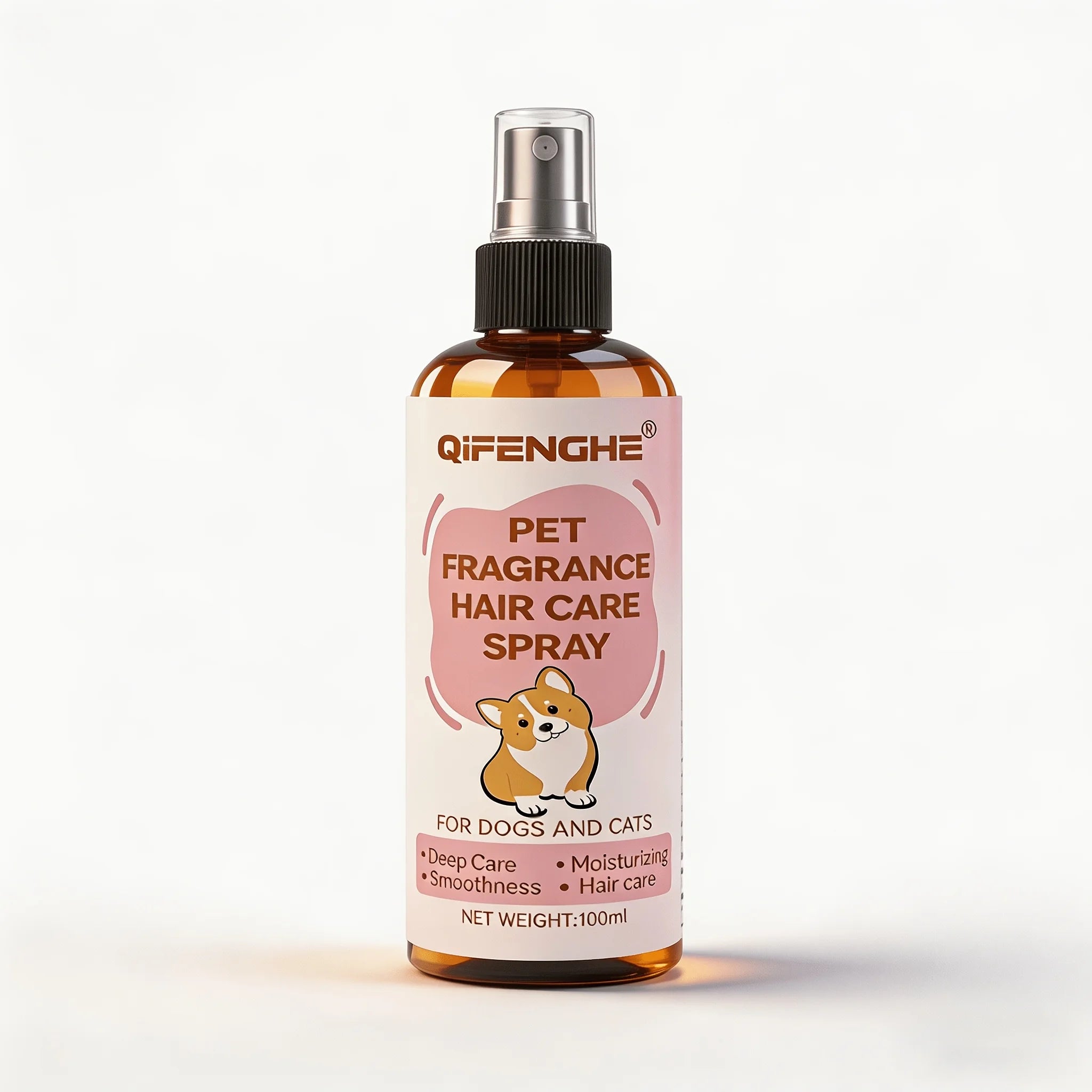 Pet Hair Care Spray 3.38 Oz Fur Conditioner for Dogs And Cats Instant Frizz Control Smooth Coat Deep Nourishing Detangling