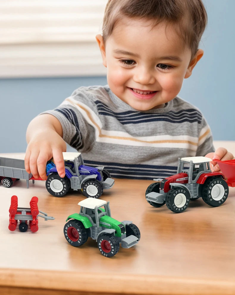 1 pcs Mini Farm Vehicles Diecast Inertia Car Toys Model Engineering Sprinkler Car Model Tractor Engineering Model for Kids Gift