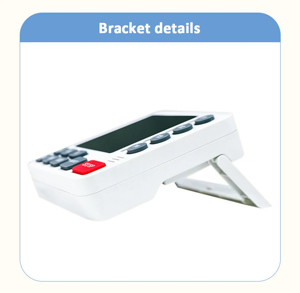 4 Channels Digital Timer Large LCD Display with Magnetic Back Stand Digital Cooking Countdown Timer Home Kitchen Accessories