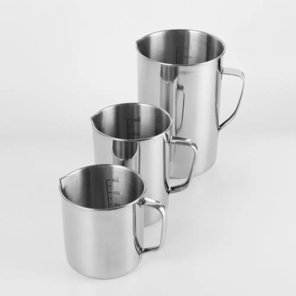 New Stainless Steel Laboratory Beaker Graduated Measuring Cups 500ml 1000ml 2000ml Espresso Mugs Baking Kitchen Tool