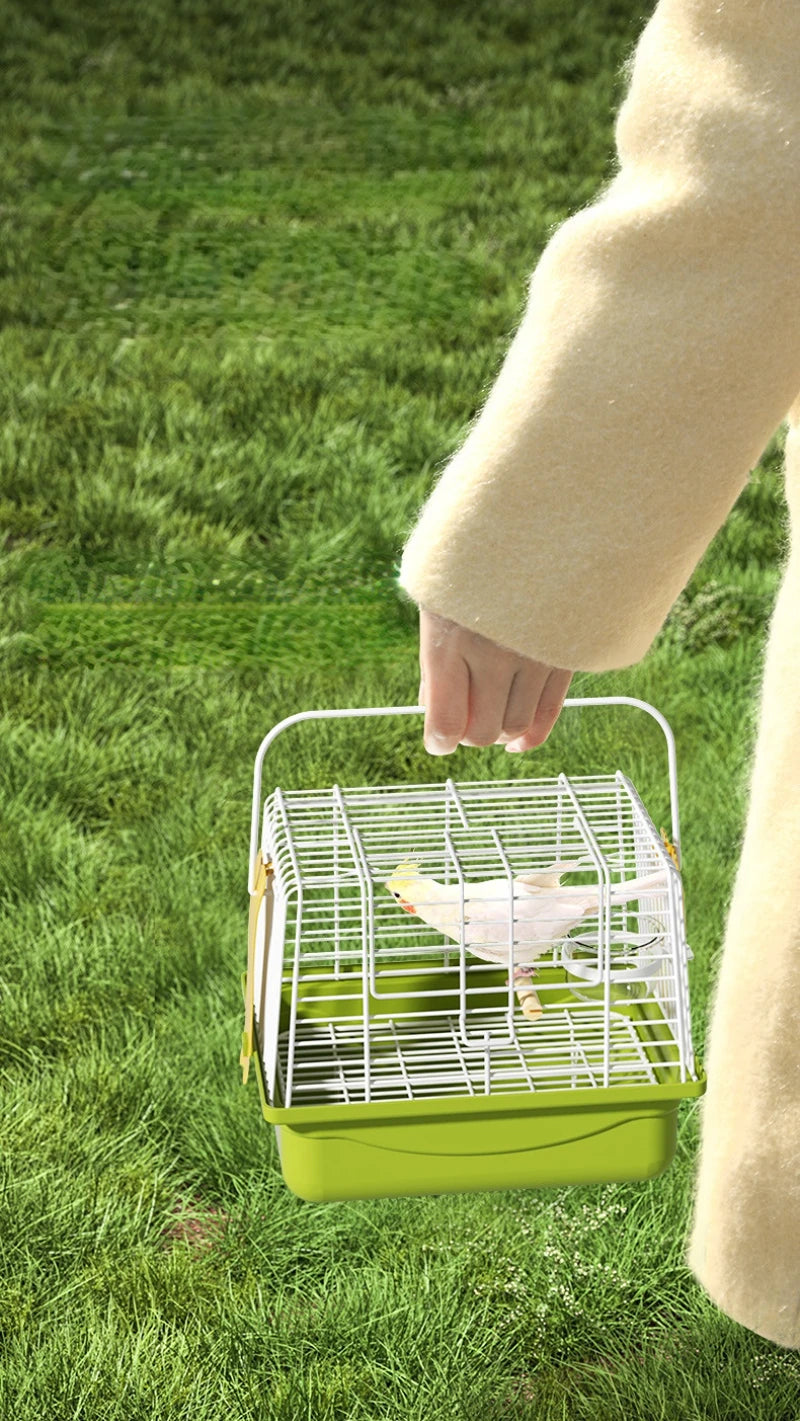 Bird Transport Cage Portable Double Shoulder Bird Carrier Bag Parrot Standing Stick for Outgoing Travel Lovebirds Bird Supplies