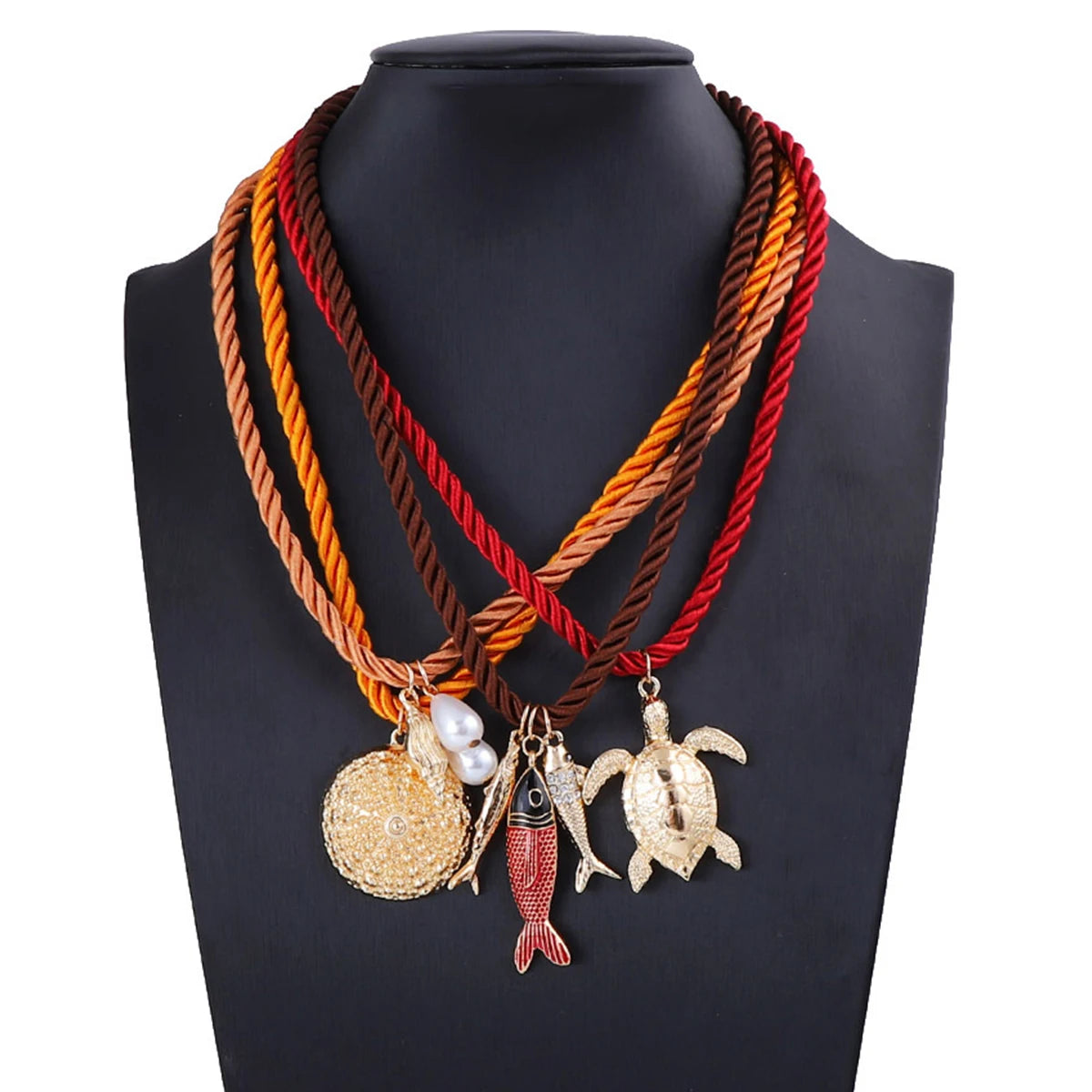 Bohemian Handmade Shell Conch Pendant Necklace for Women Double-layer Long Necklaces Statement Jewelry for Beach Summer 2026