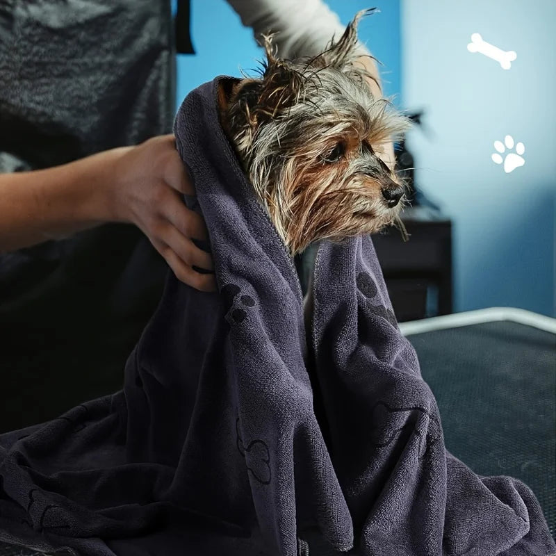 Quick-Drying Microfiber Dog Towel Absorbent Pet Bath Product Fiber Quick-drying Bath Towel Car Wiping Cloth Pet Supplies