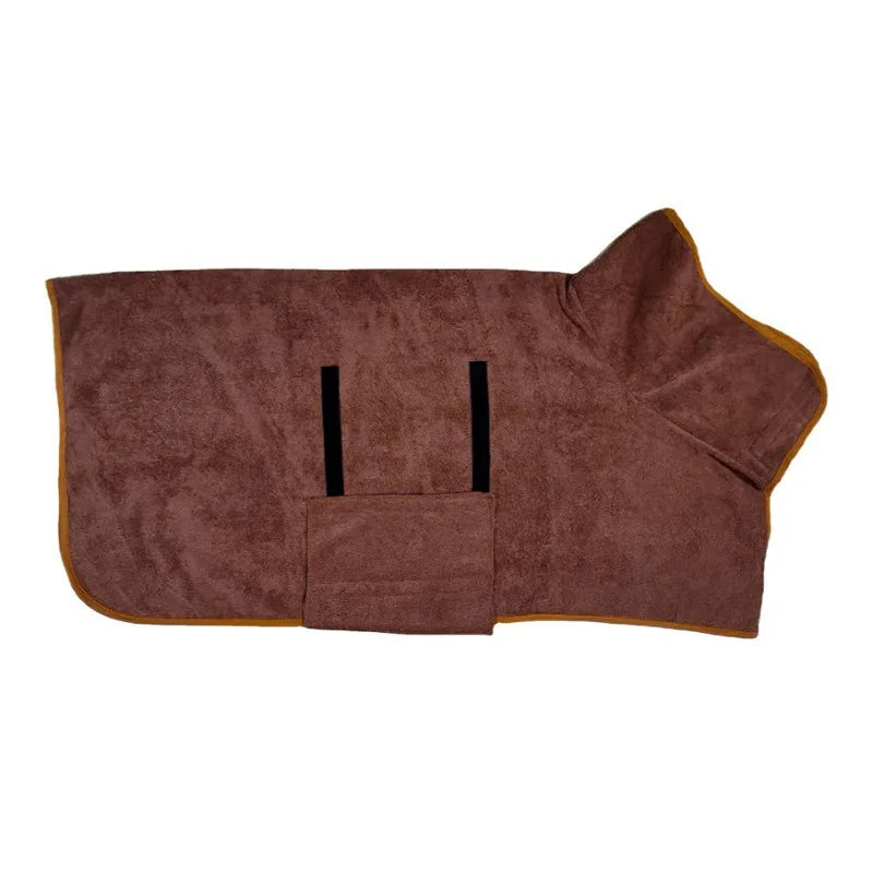 Pet Product Absorbent Dog Bathrobe Quick Drying Soft Fiber Dog Bath Towel Adjustable Pet Absorbent Bathrobe Large Small Dogs