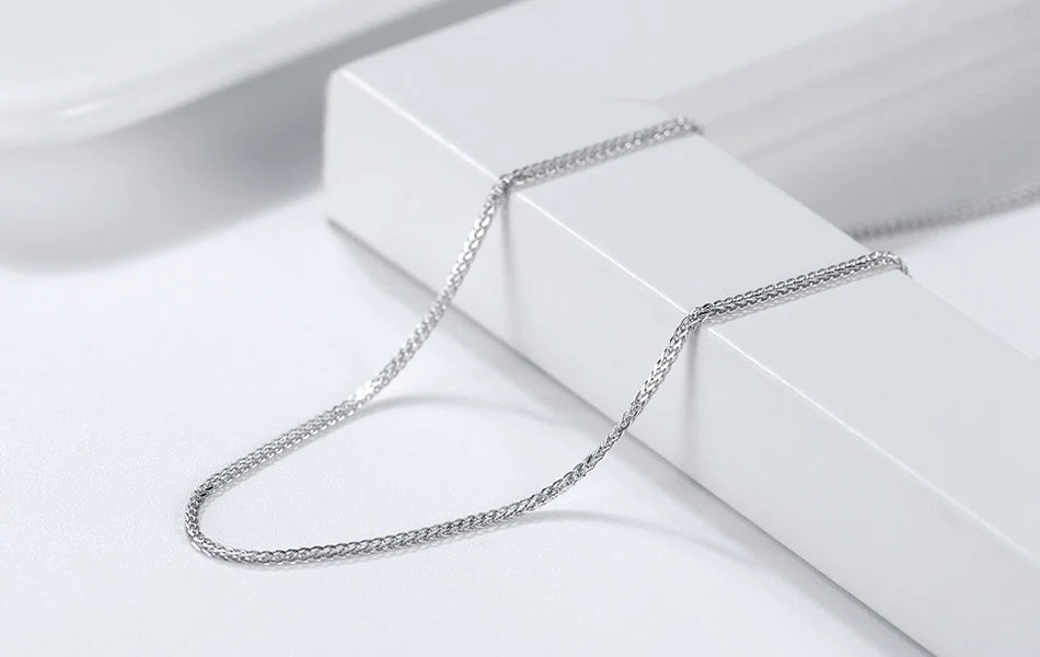 Rinntin 925 Sterling Silver Italian Handmade 1.2/1.6/2.0mm Chopin Chain Necklace for Women Fashion Basic Neck Chain Jewelry SC53