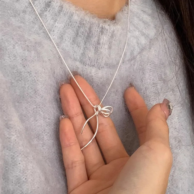 925 Sterling Silver Necklace Black Beads Square Irregular Punk Geometric for Women Girl Jewelry Gift Dropshipping Wholesale