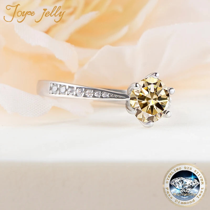 JoyceJelly Moissanite Jewelry Set With 1CT D Color VVS 3EX moissanite stone pass diamond test Wedding Luxury Fine Jewelry gift