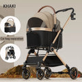 Pet 3-in-1 Portable Foldable Pet Strollers with Detachable Bag Small Medium Dogs Cats Up to 45 lbs Carts Basket Can Be Separated