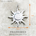 Pendant Sun Star CZ Pave Summer Winter New 925 Sterling Silver Fine Jewelry Europe Style Accessories Gift For Men Woman