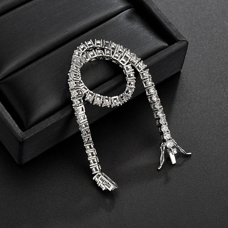 D VVS1 Moissanite Tennis Necklace For Women Top Quality 100% 925 Sterling Silver Sparkling Party Fine Jewelry