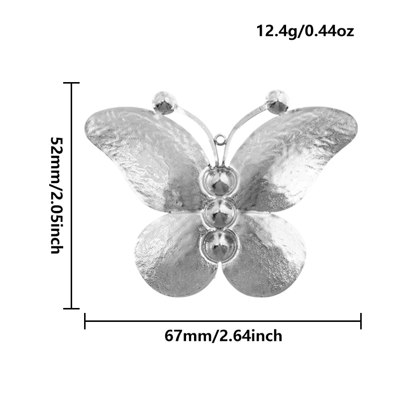 5pcs Stainless Steel Bee Spider Cicada Butterfly Dragonfly Flower Tree Grass Pendants Insects Charms Jewelry Making Accessories