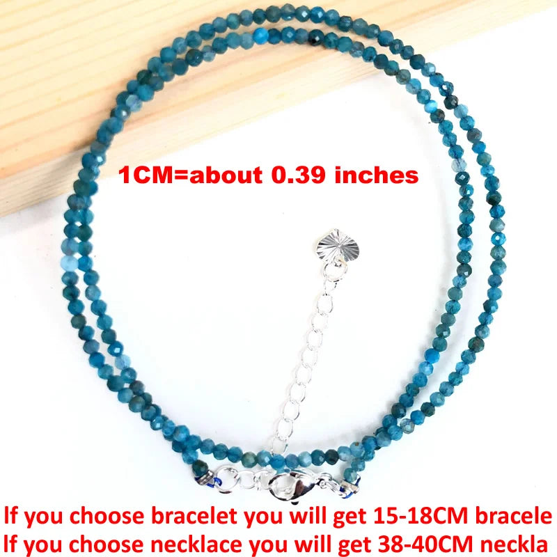 Natural Semi-precious Stone Necklaces for Women and Men Cut Angle 2mm Beads Crystal Necklace Bracelet Gem Zircon Agate Jewelry